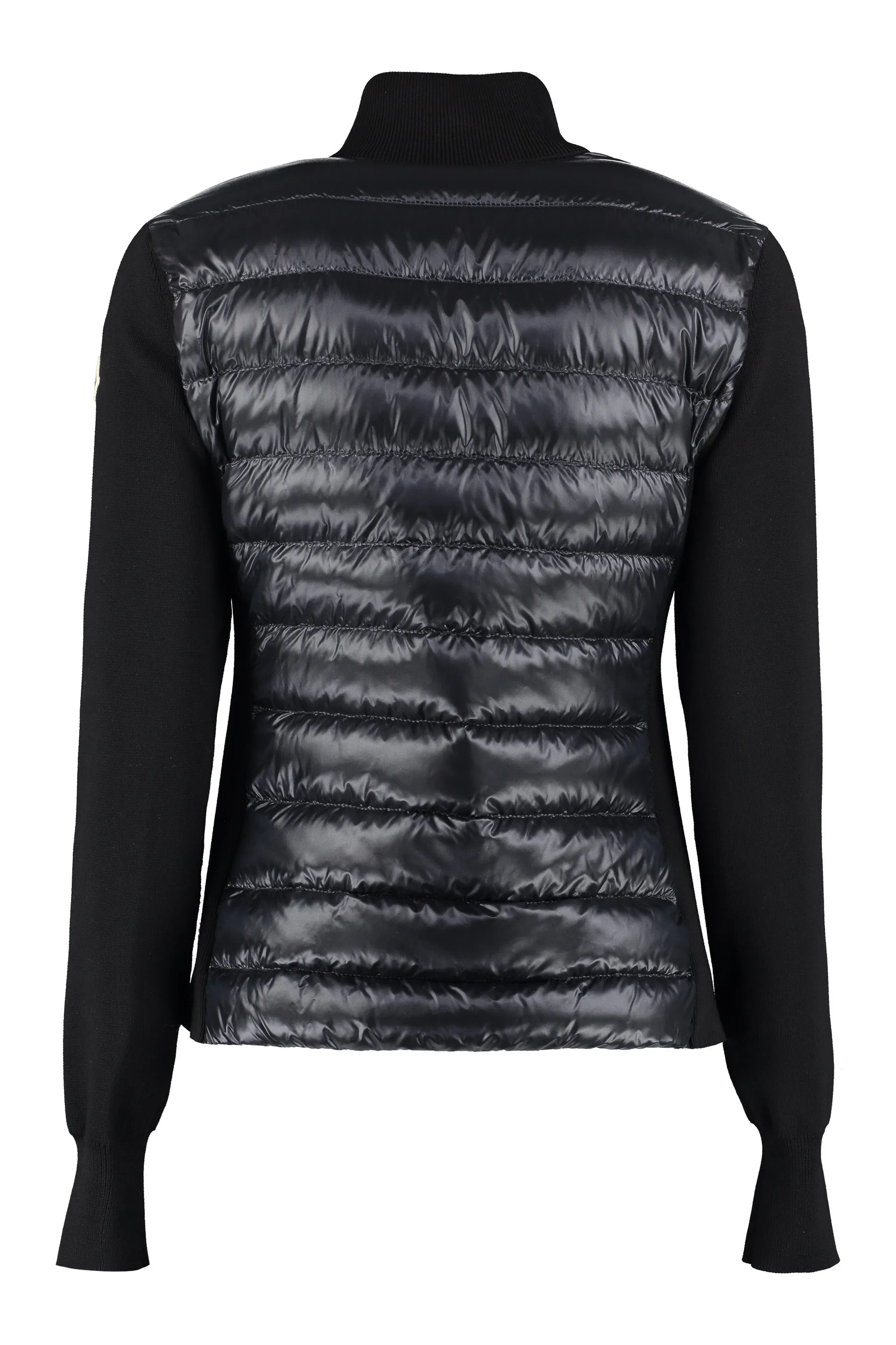 Cardigan with nylon panels