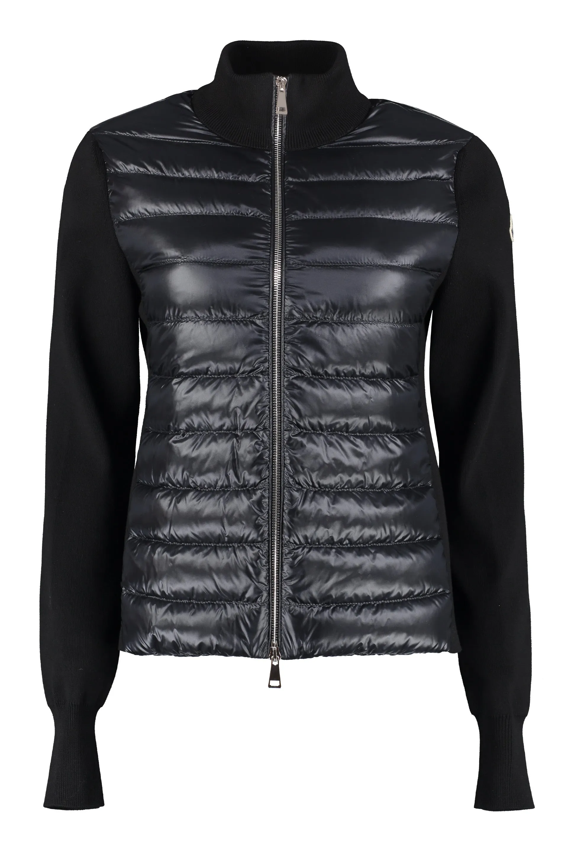 Cardigan with nylon panels