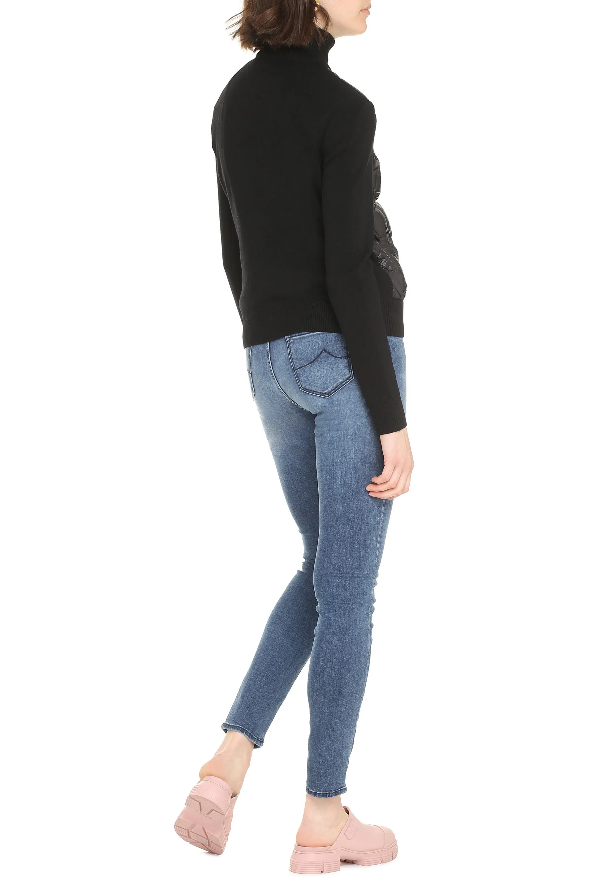 Cardigan with padded front panel