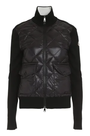 Cardigan with padded front panel