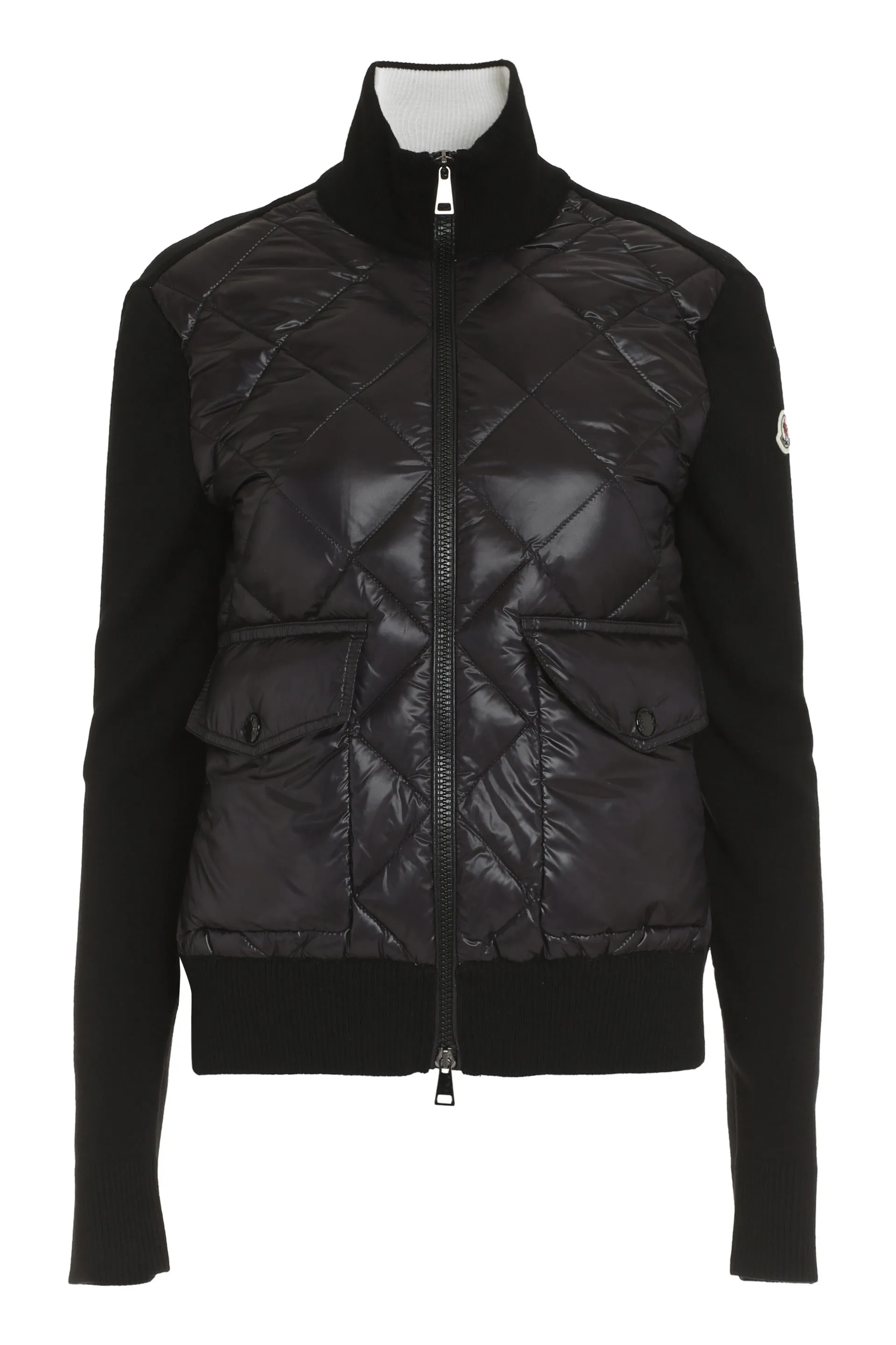 Cardigan with padded front panel
