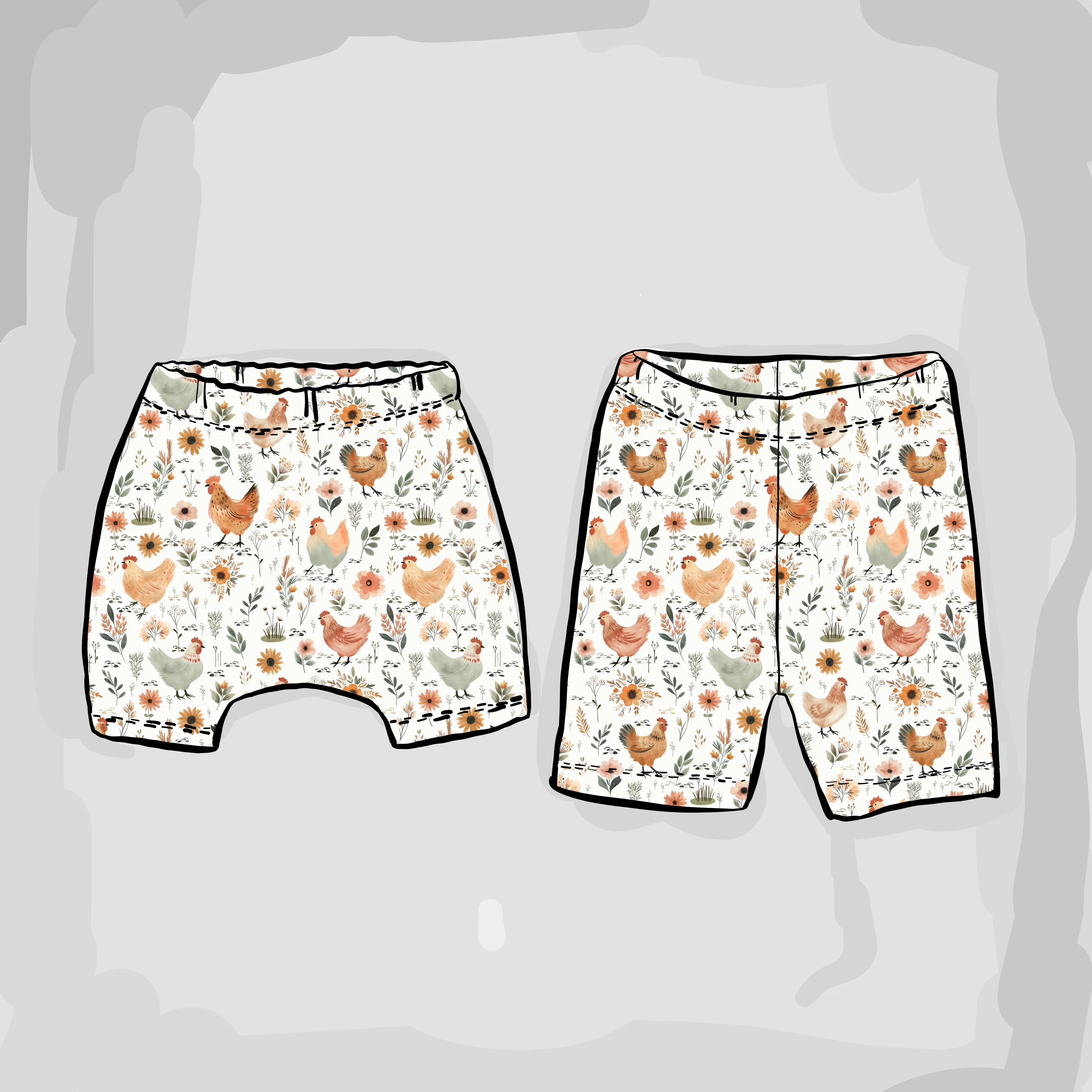 Chicken Meadow Shorts