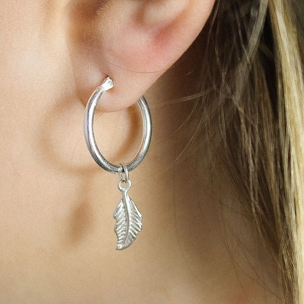 ChloBo Didi Feather Hoop Earrings