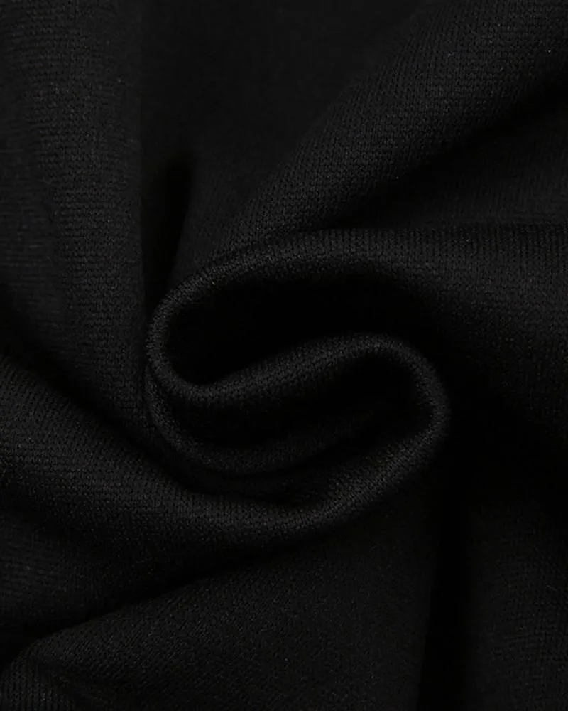 Circle Cut Cropped Long-Sleeve Hoodie
