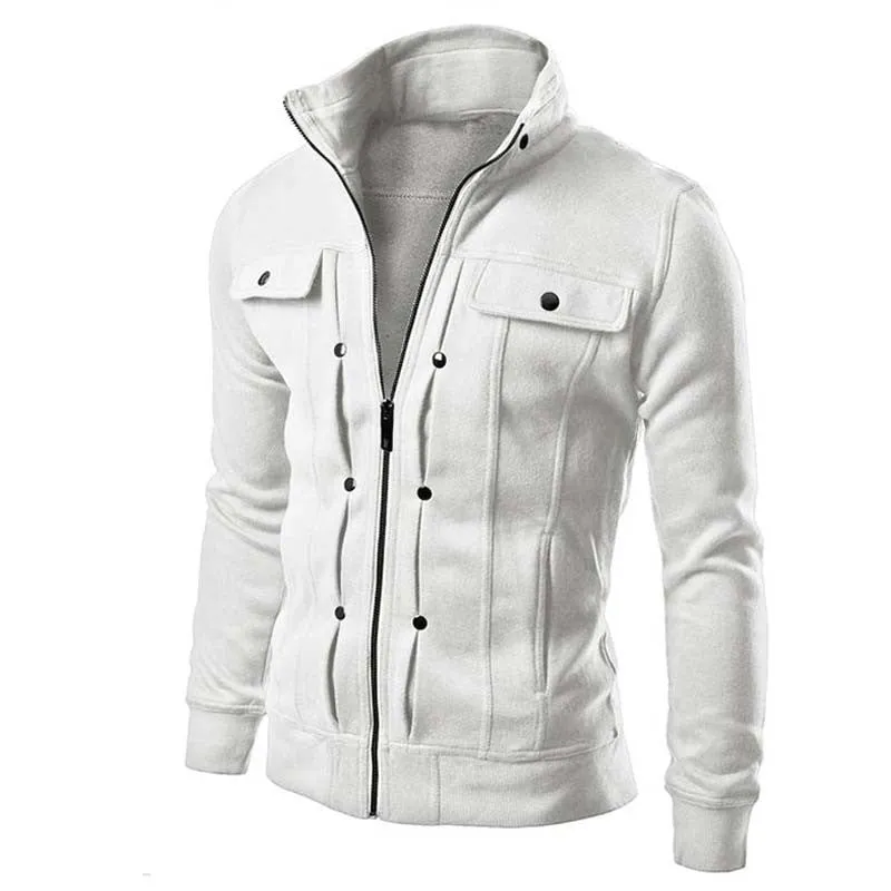 Clothing Design Autumn Men's Sportwear Zipper Long Sleeve Fit Fashion Male Hoodies Leisure Style Men Jacket Slim Coat