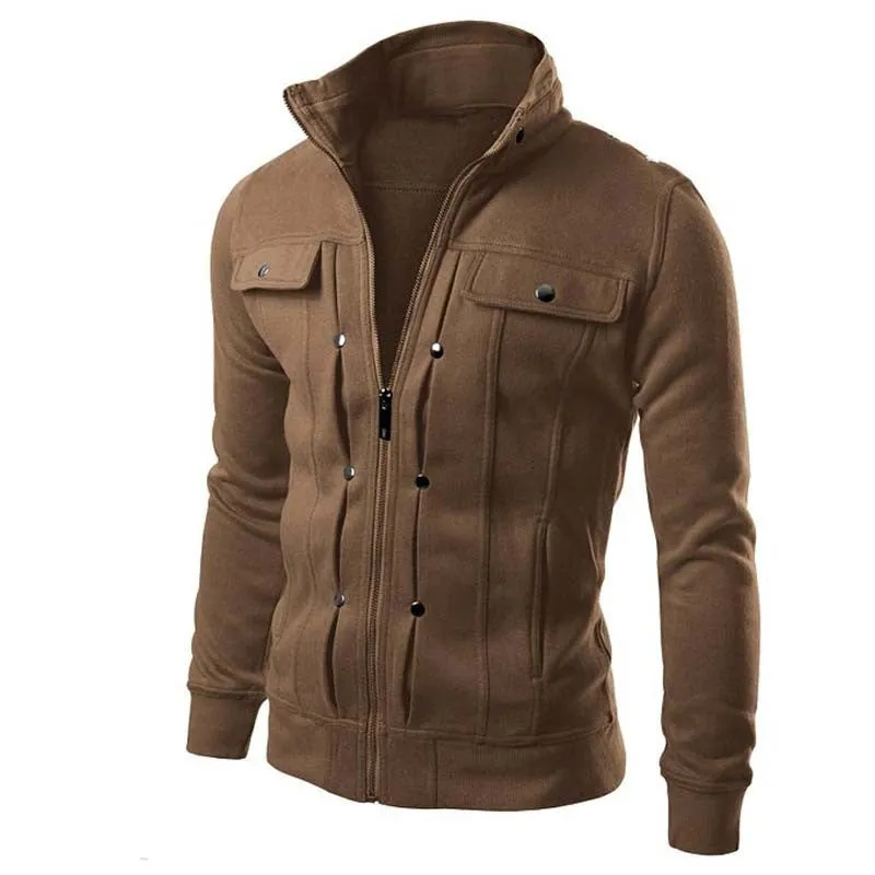 Clothing Design Autumn Men's Sportwear Zipper Long Sleeve Fit Fashion Male Hoodies Leisure Style Men Jacket Slim Coat