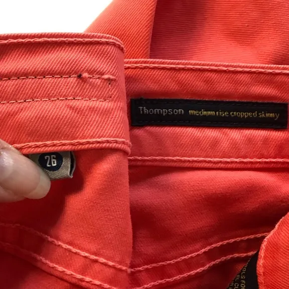 COH Thompson Medium Rise Cropped Skinny Coral 26