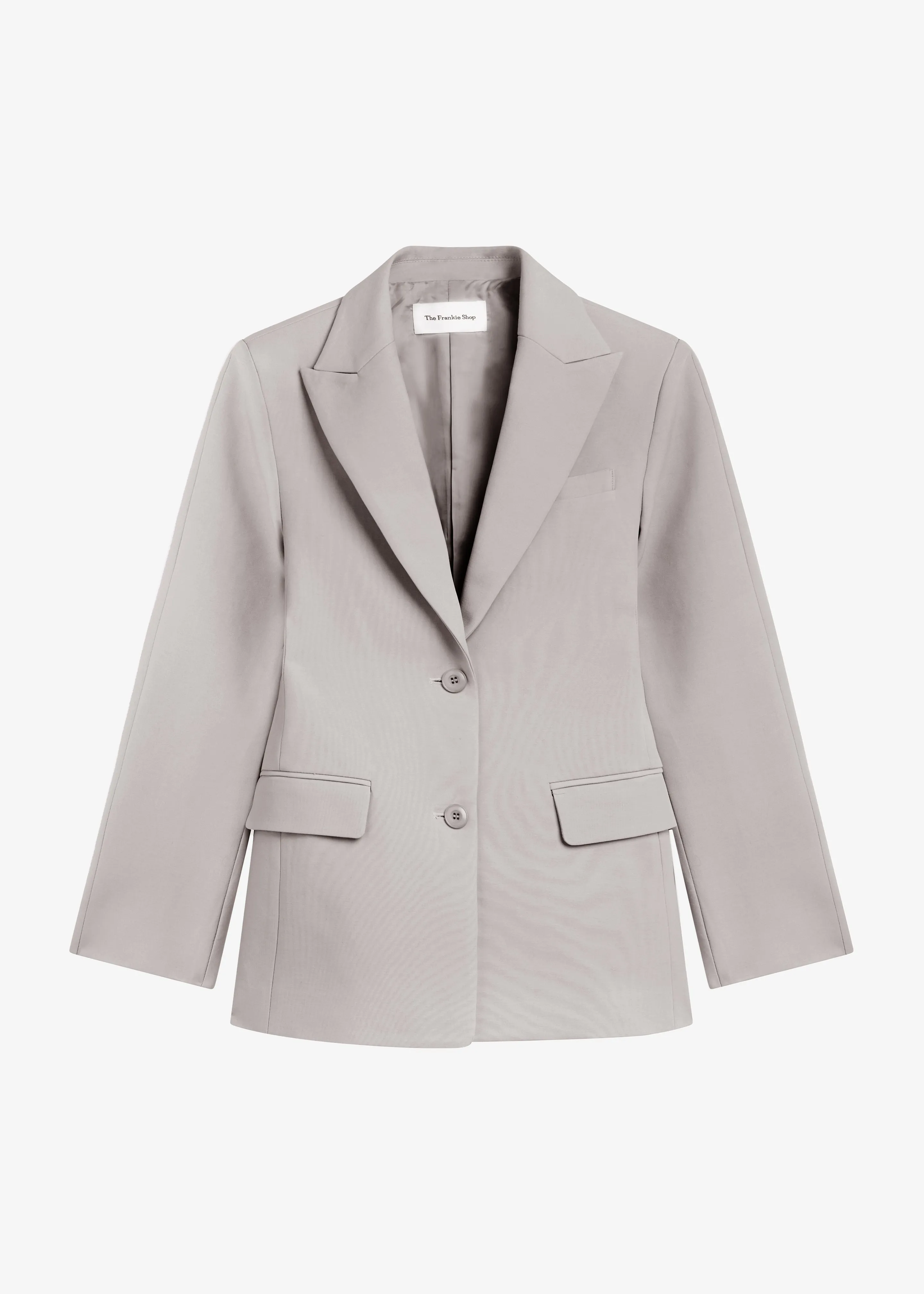 Colette Hourglass Satin Blazer - Light Taupe