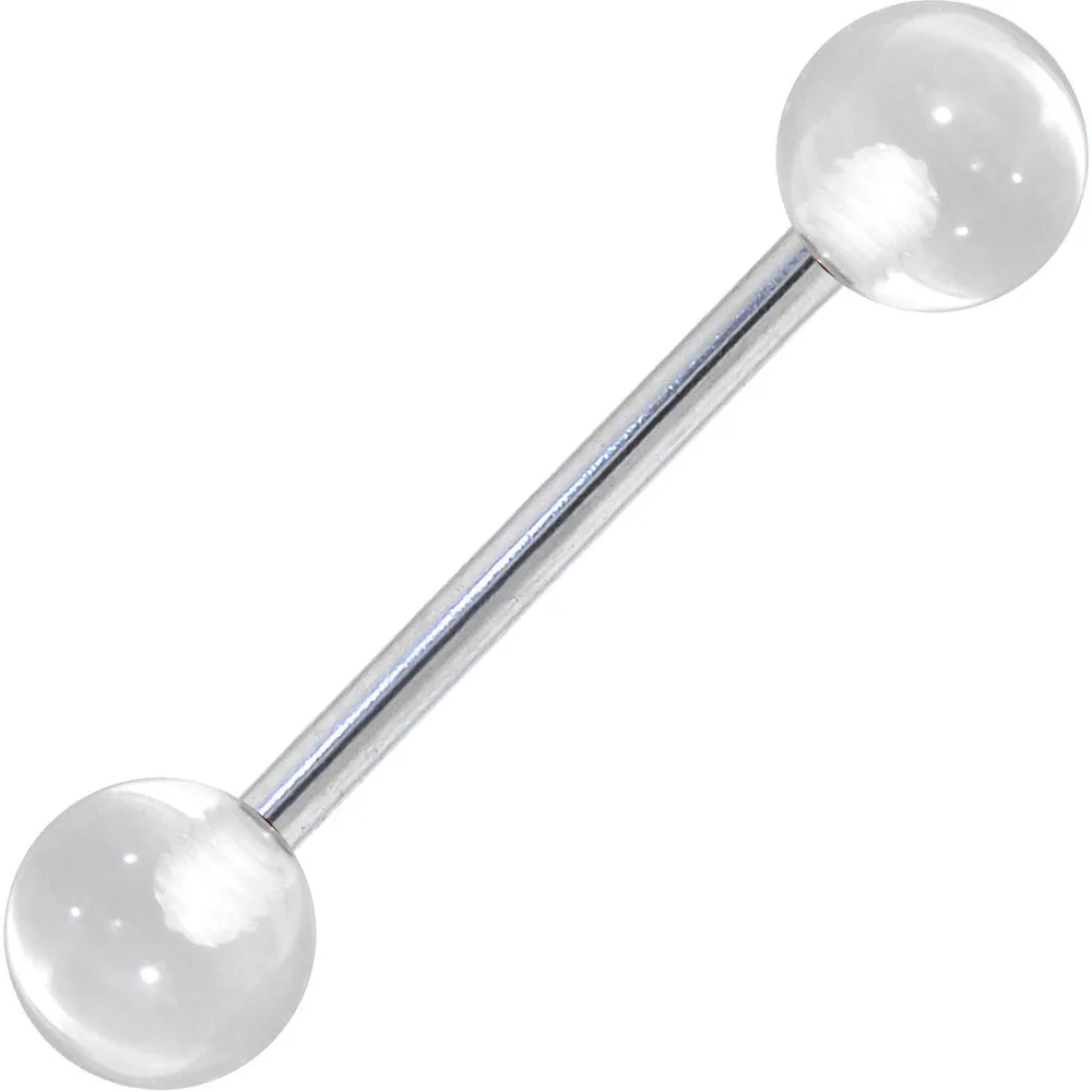 Cool Clear Barbell Tongue Ring