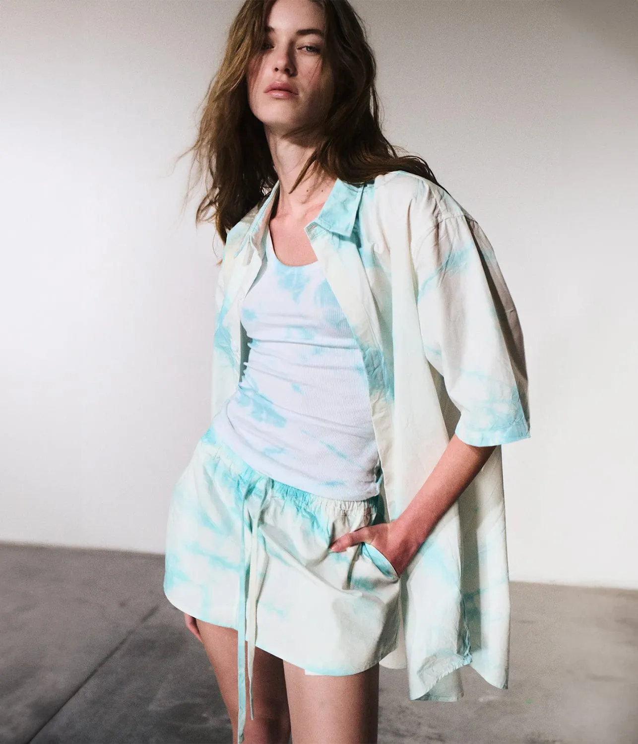 COOL MINI SKIRT- ICE BLUE