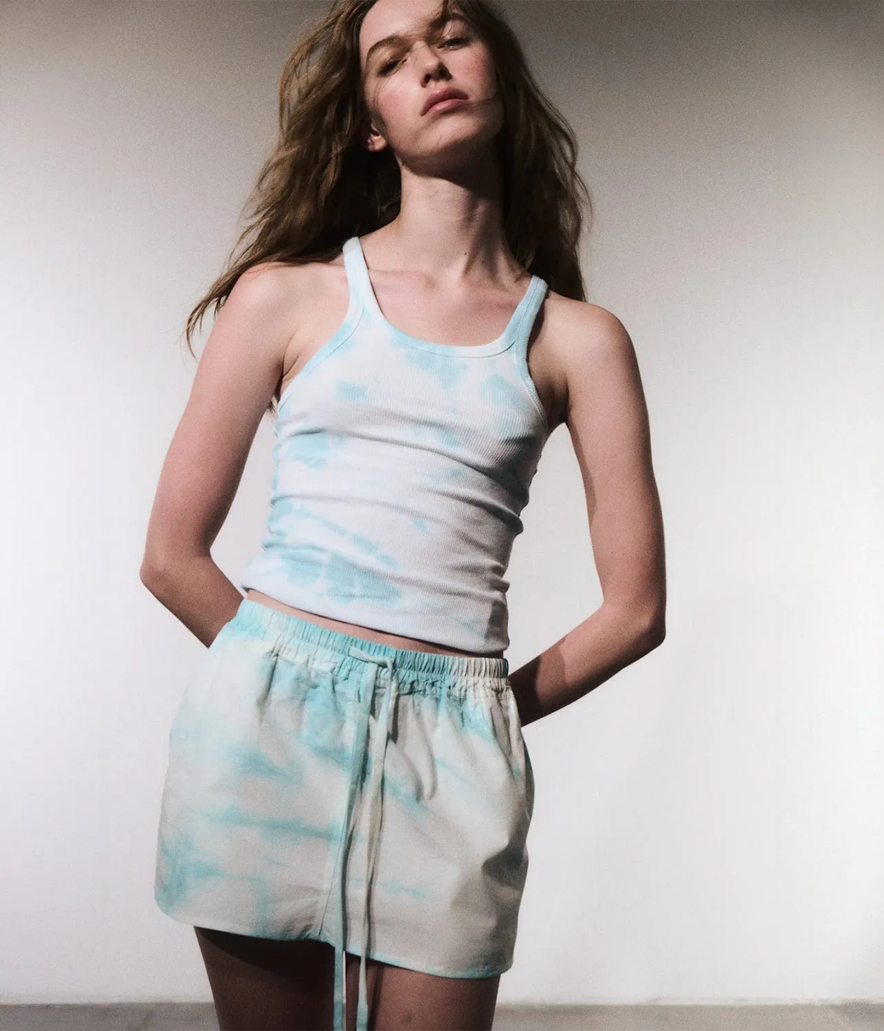 COOL MINI SKIRT- ICE BLUE