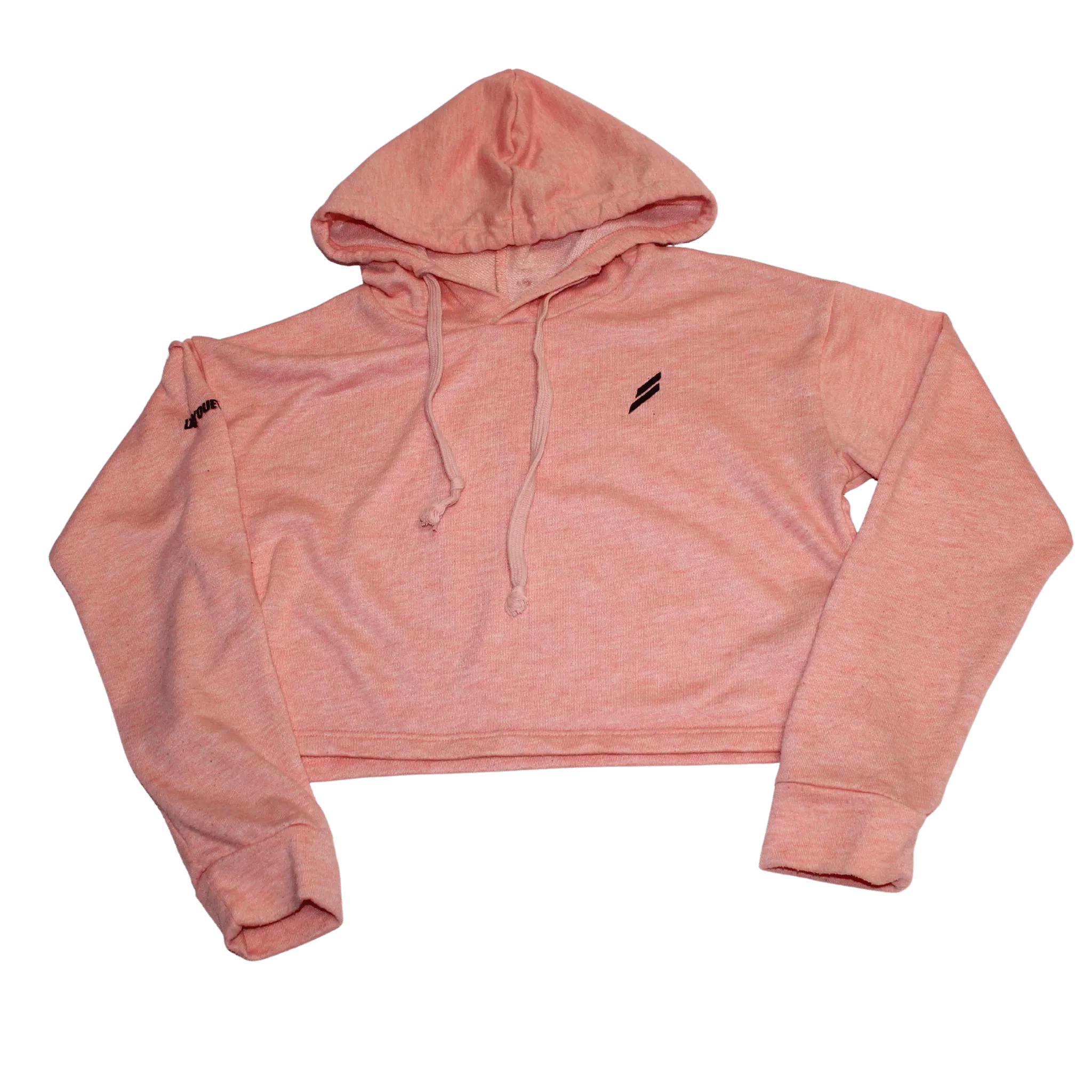 Coral Cropped Hoodie