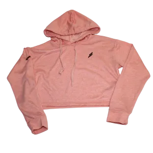 Coral Cropped Hoodie