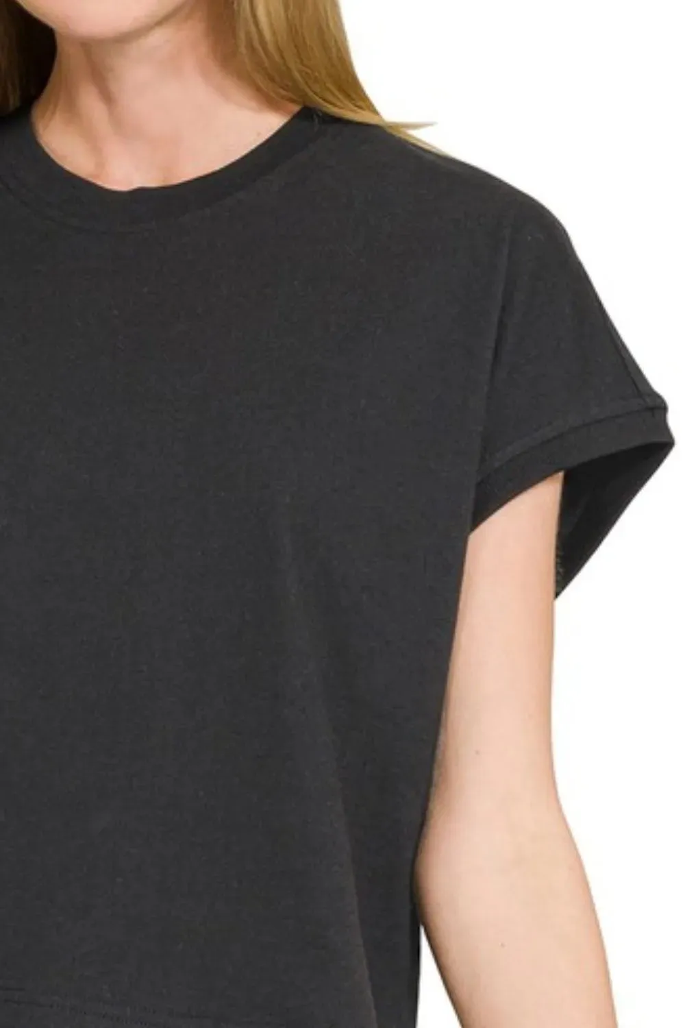 Cotton Relaxed Crop Tee