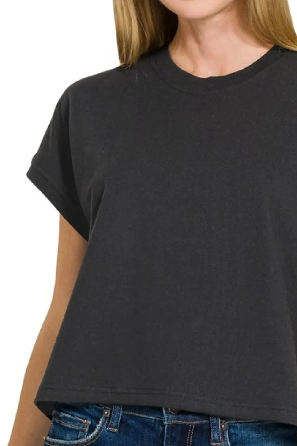 Cotton Relaxed Crop Tee