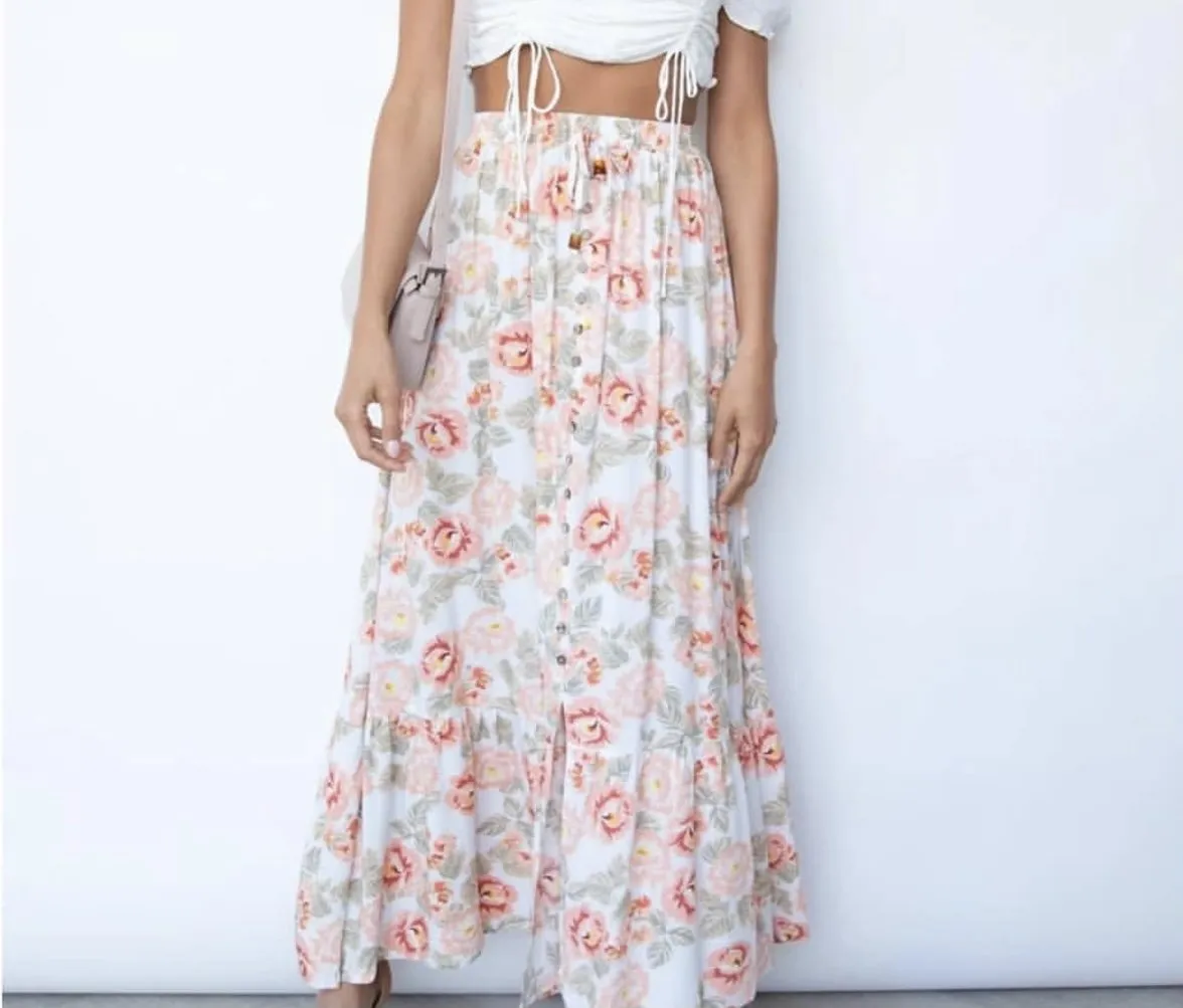 COUNTRY FLORAL  MAXI SKIRT