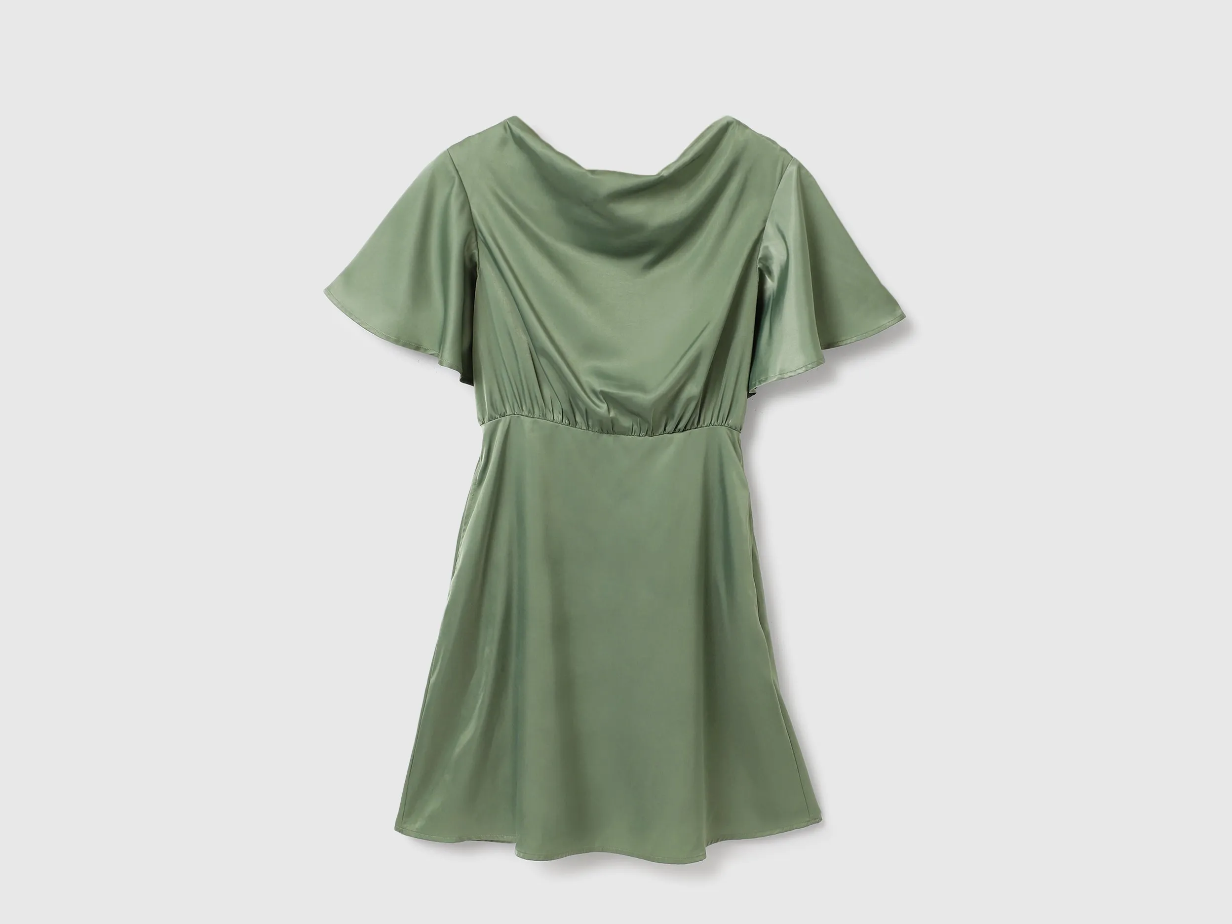 Cowl Neck Solid Dresses