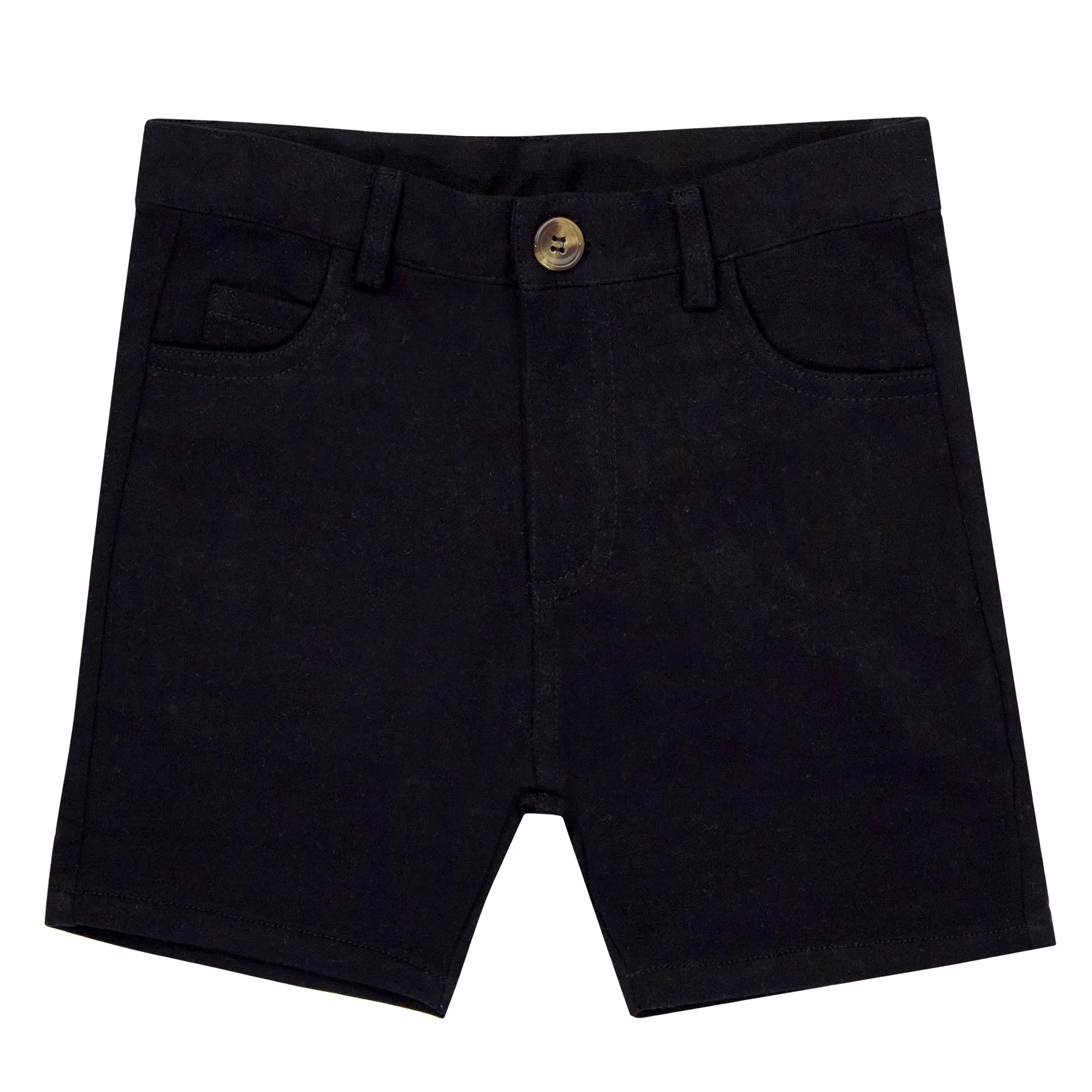 Crew Kids Slim Knit Black Shorts