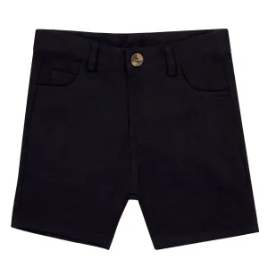 Crew Kids Slim Knit Black Shorts