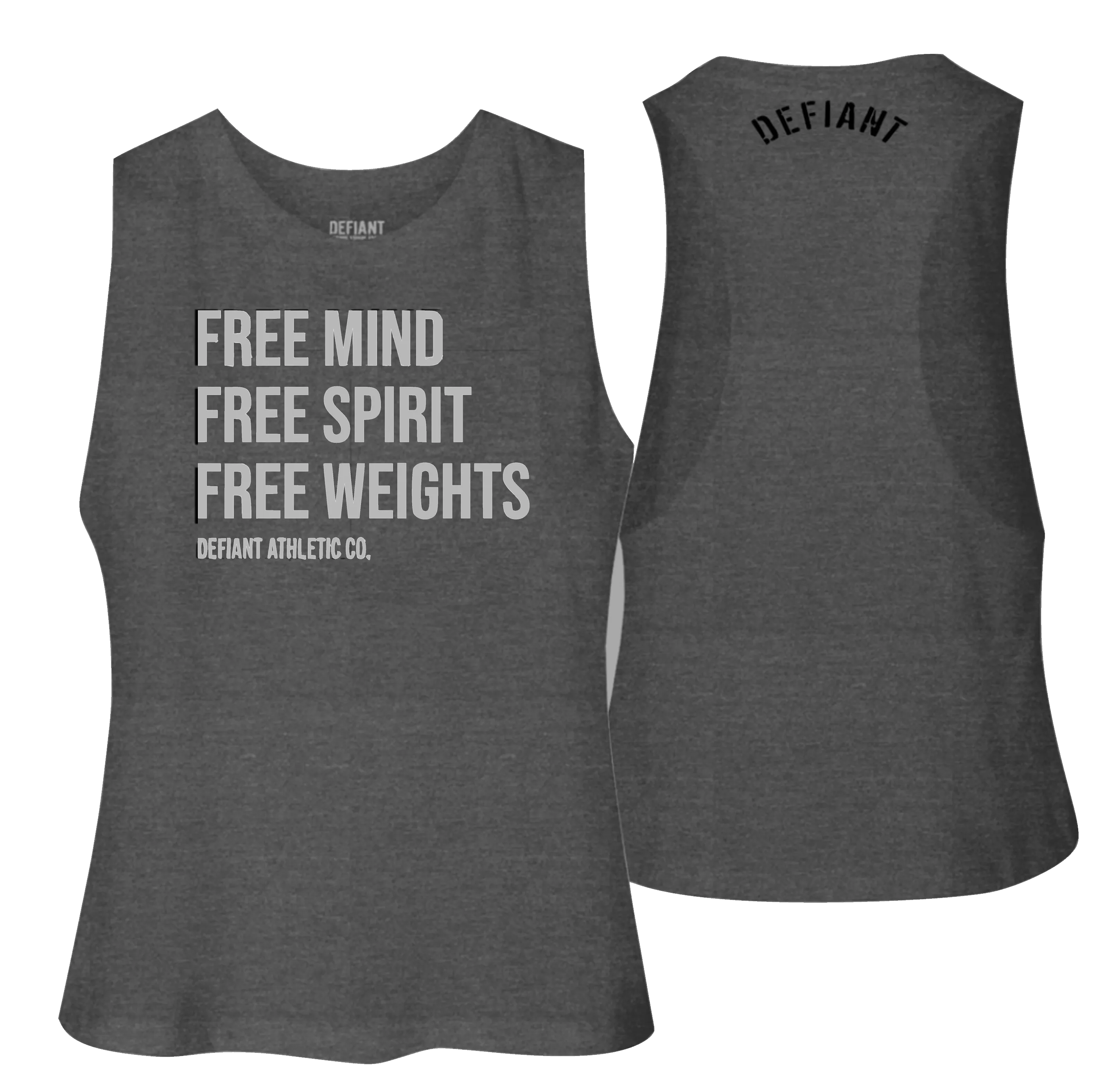 CROP TANK - FREE MIND - FREE SPIRIT - FREE WEIGHTS - LTD RUN