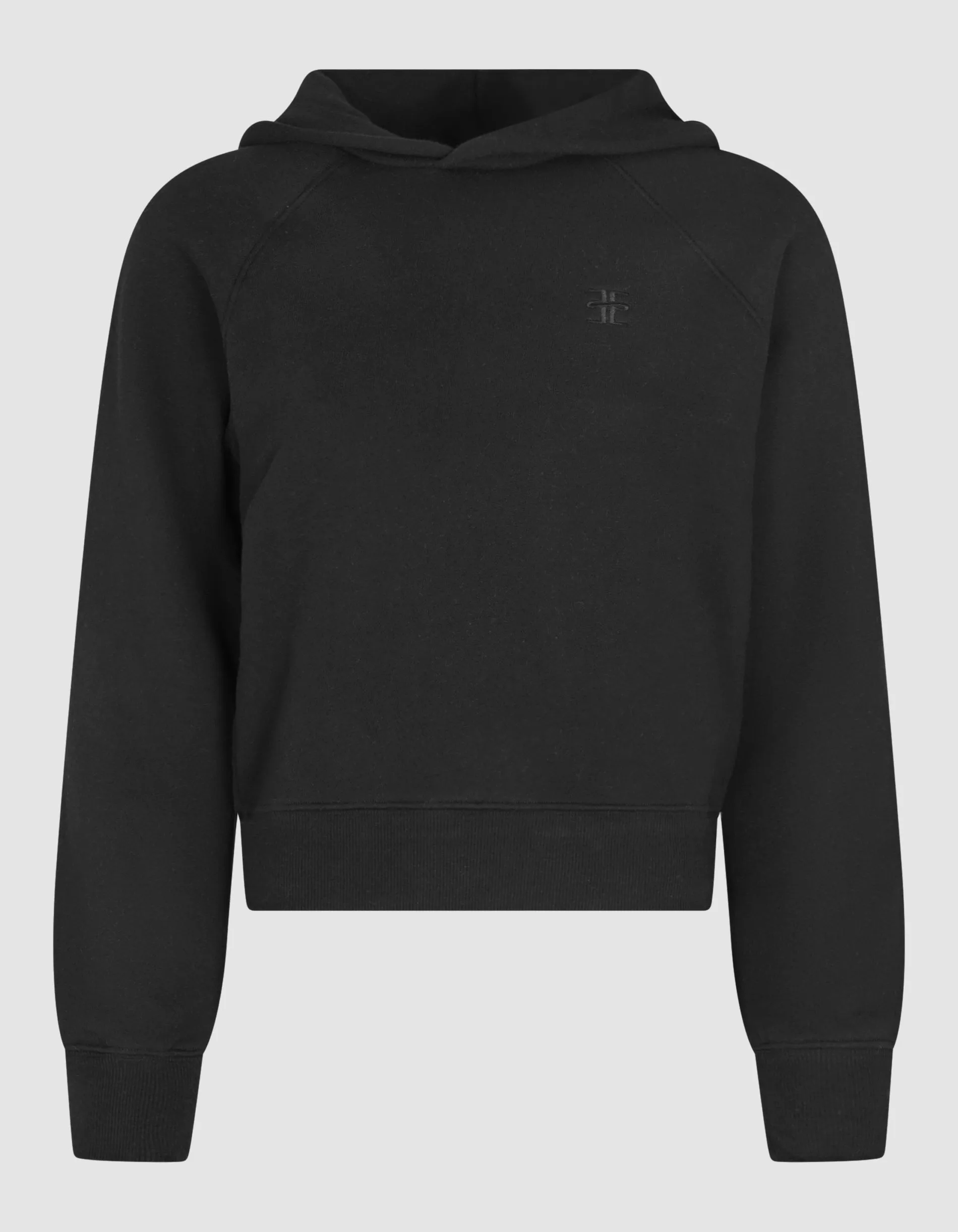Cropped Hoodie mit Logo-Stickerei