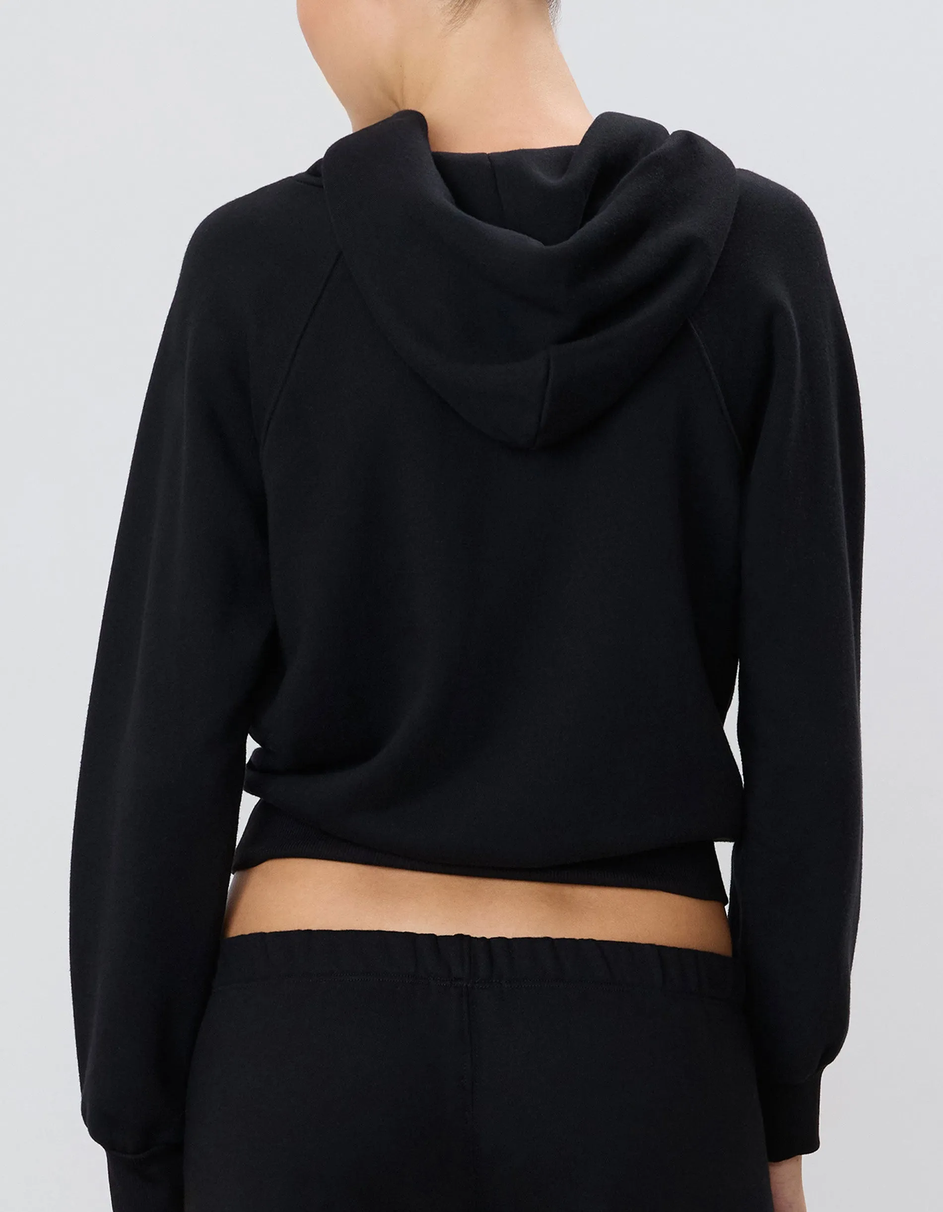 Cropped Hoodie mit Logo-Stickerei