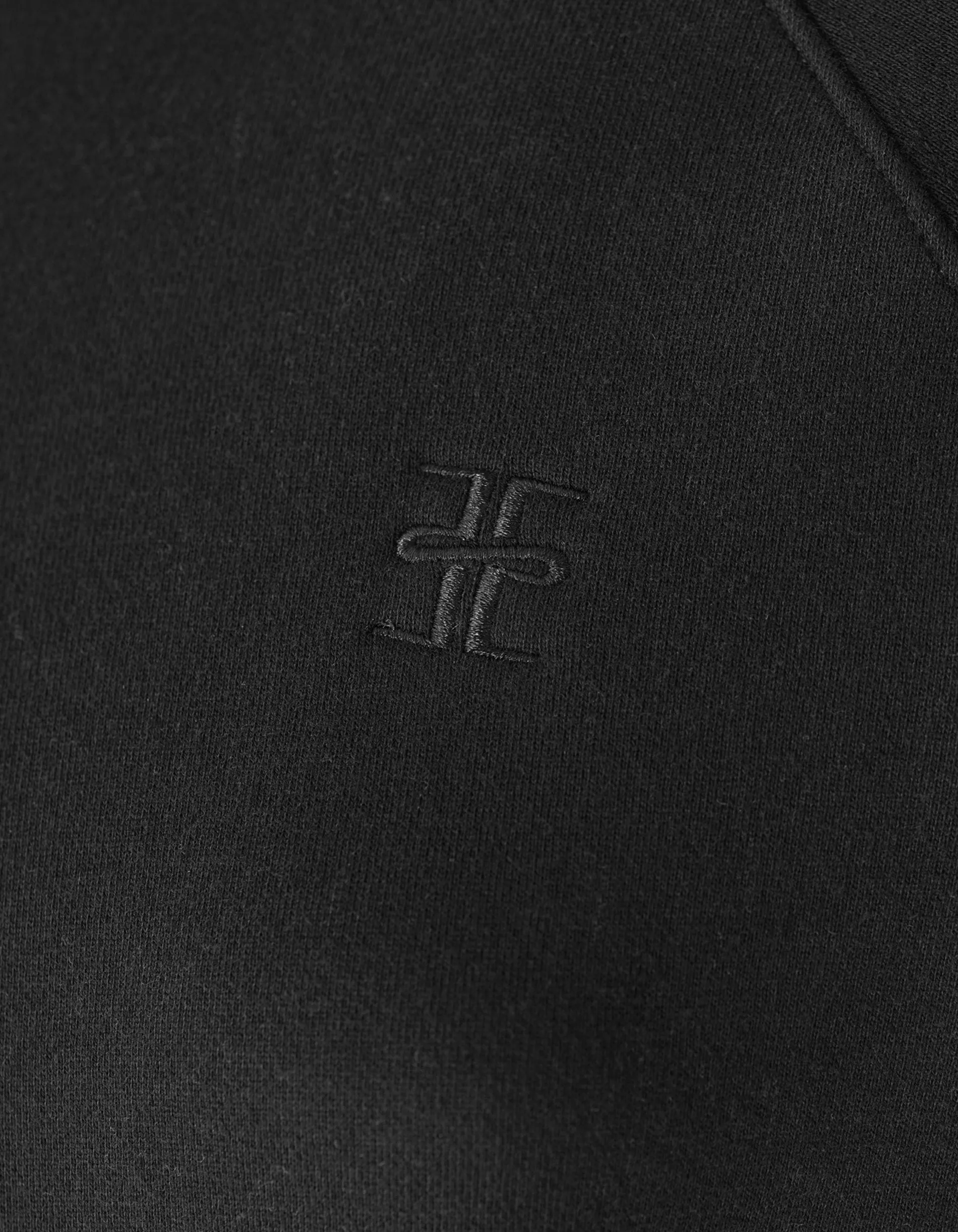Cropped Hoodie mit Logo-Stickerei