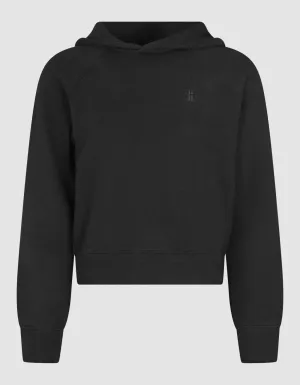 Cropped Hoodie mit Logo-Stickerei