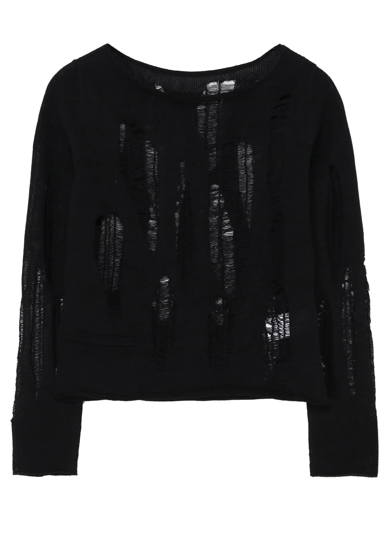 CRUSH PLAIN STITCH CRUSHED SWEATER