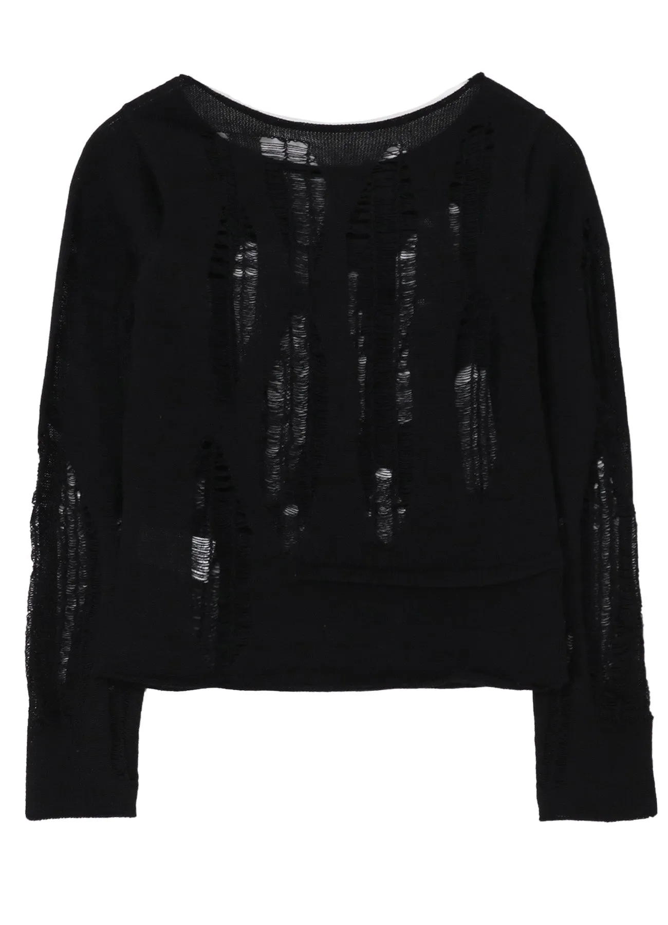 CRUSH PLAIN STITCH CRUSHED SWEATER