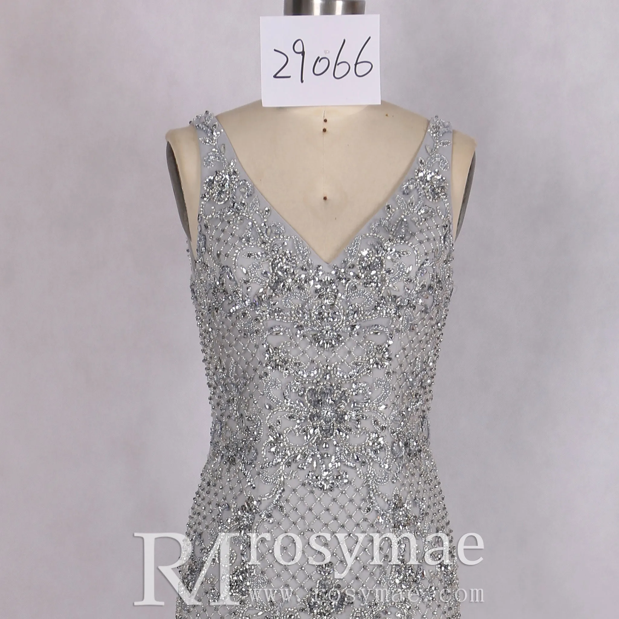 Crystals Feather Mermaid Prom Party Gown Evening Dress