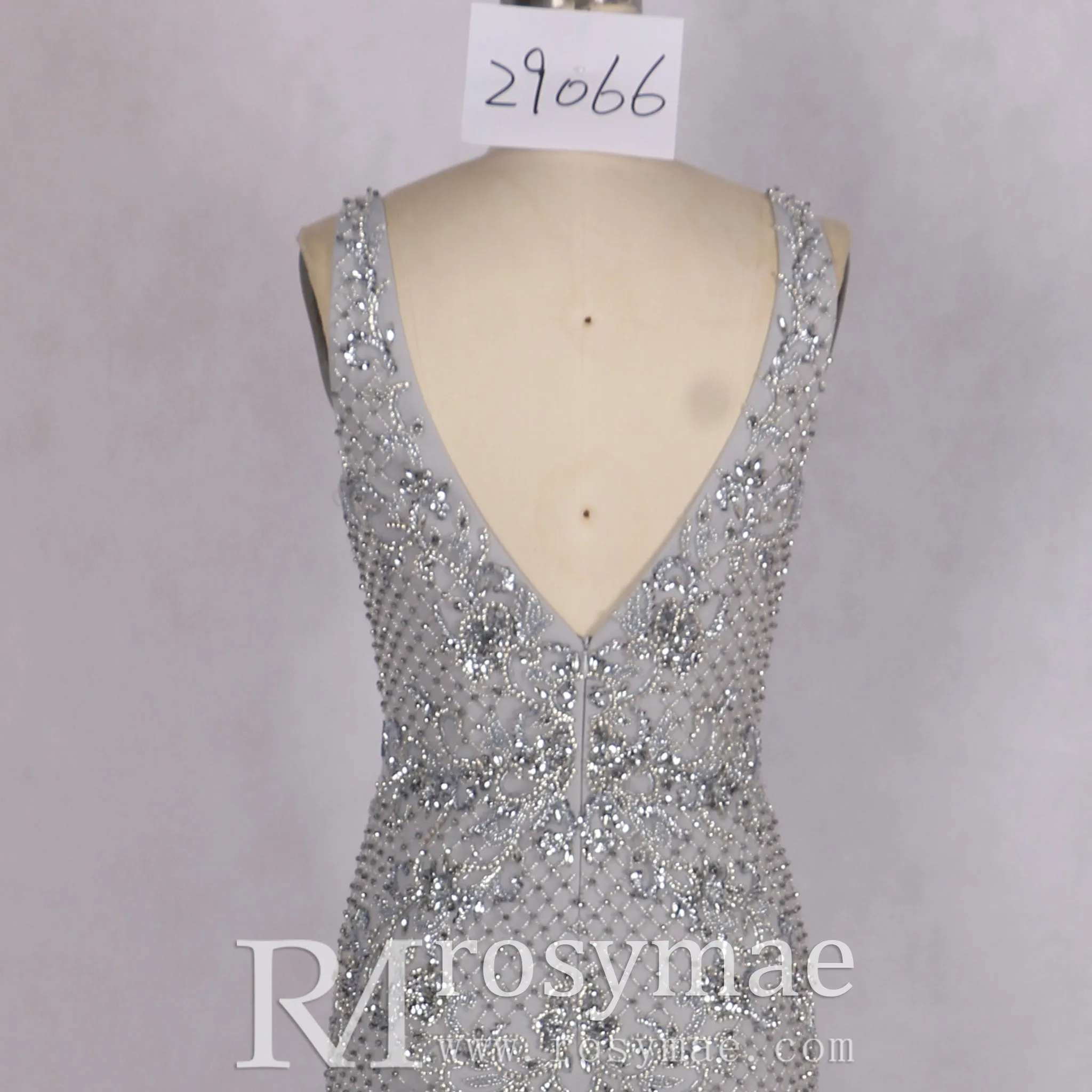 Crystals Feather Mermaid Prom Party Gown Evening Dress