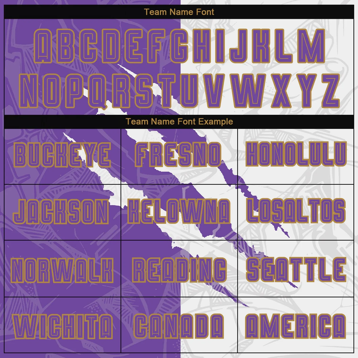 Custom Graffiti Pattern Purple White-Old Gold Sublimation Soccer Uniform Jersey