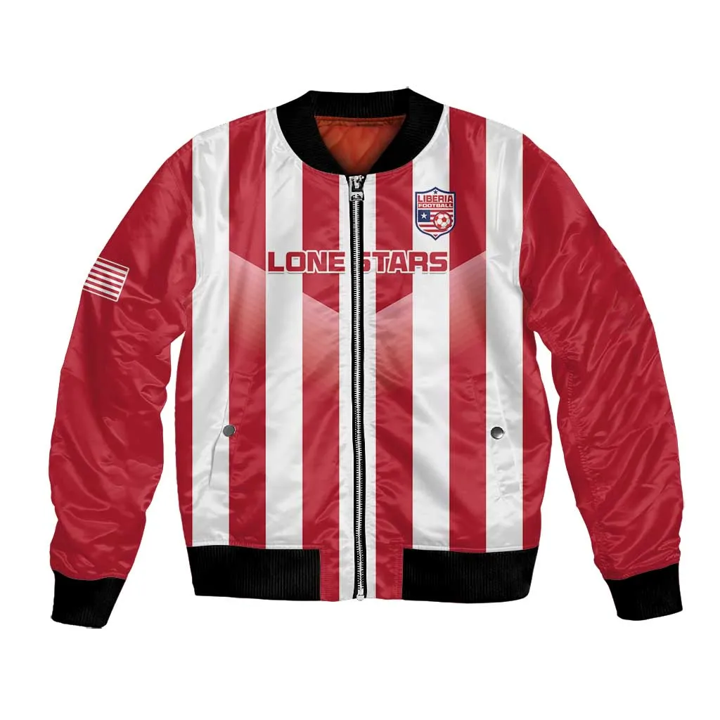 Custom Liberia Football Bomber Jacket The Lone Stars Sporty Style LT15