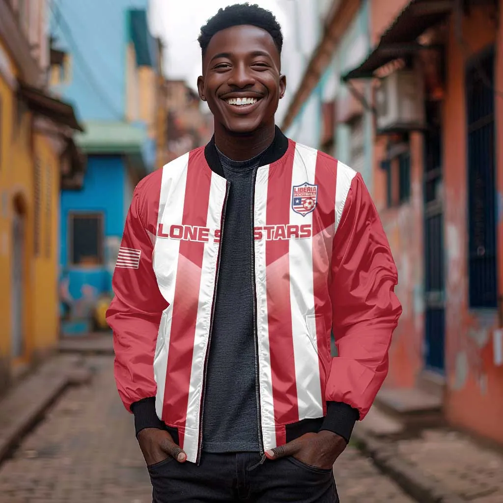 Custom Liberia Football Bomber Jacket The Lone Stars Sporty Style LT15