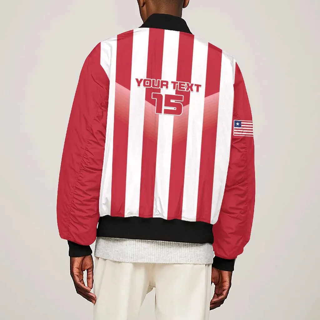Custom Liberia Football Bomber Jacket The Lone Stars Sporty Style LT15