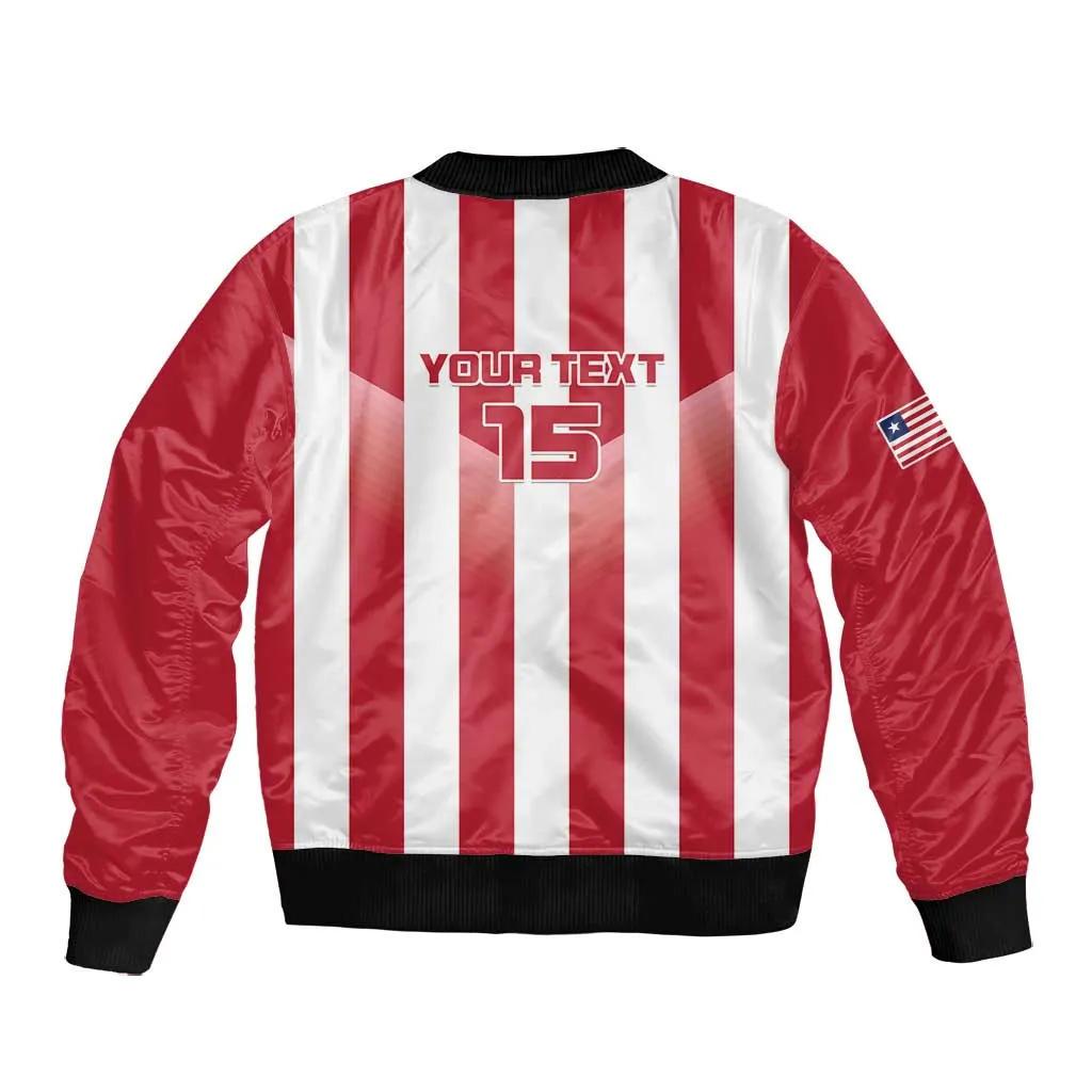 Custom Liberia Football Bomber Jacket The Lone Stars Sporty Style LT15