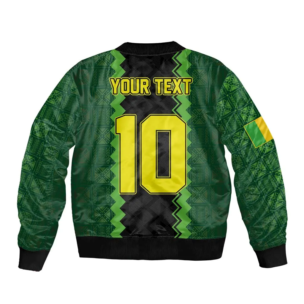 Custom Mali Football Bomber Jacket Les Aigles-Green, Gold & Red LT03