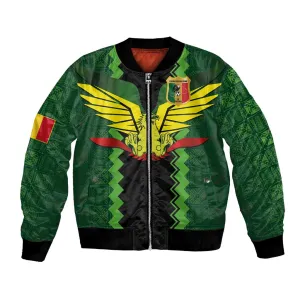 Custom Mali Football Bomber Jacket Les Aigles-Green, Gold & Red LT03