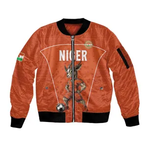 Custom Niger Football Sleeve Zip Bomber Jacket Allez Menas LT15