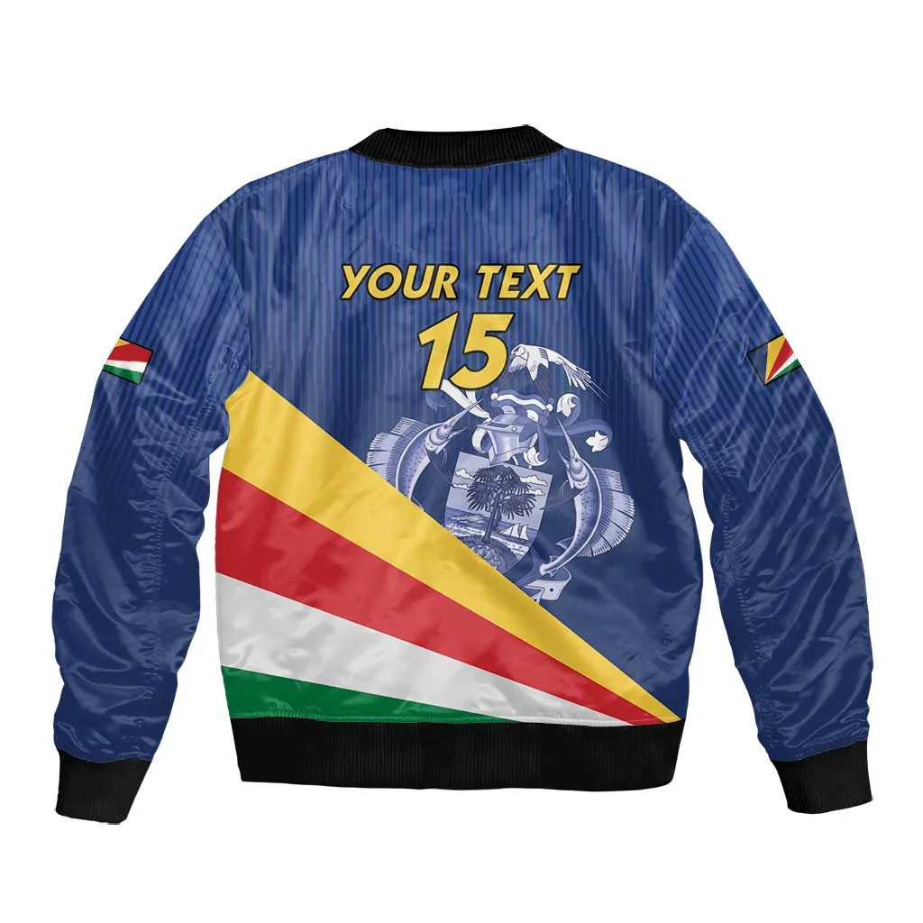 Custom Seychelles Beach Soccer 2025 Bomber Jacket Go Champions Sesel LT15