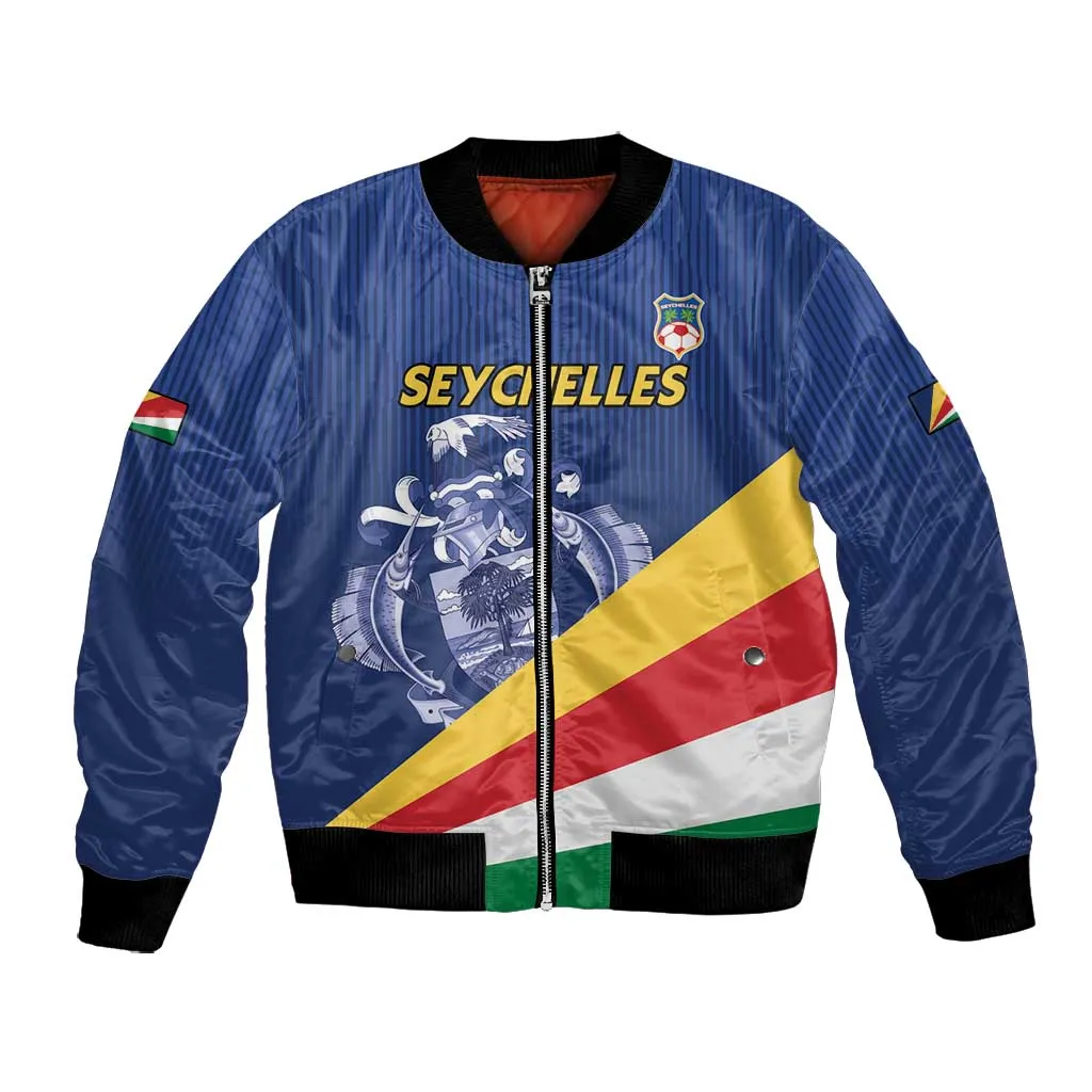 Custom Seychelles Beach Soccer 2025 Bomber Jacket Go Champions Sesel LT15