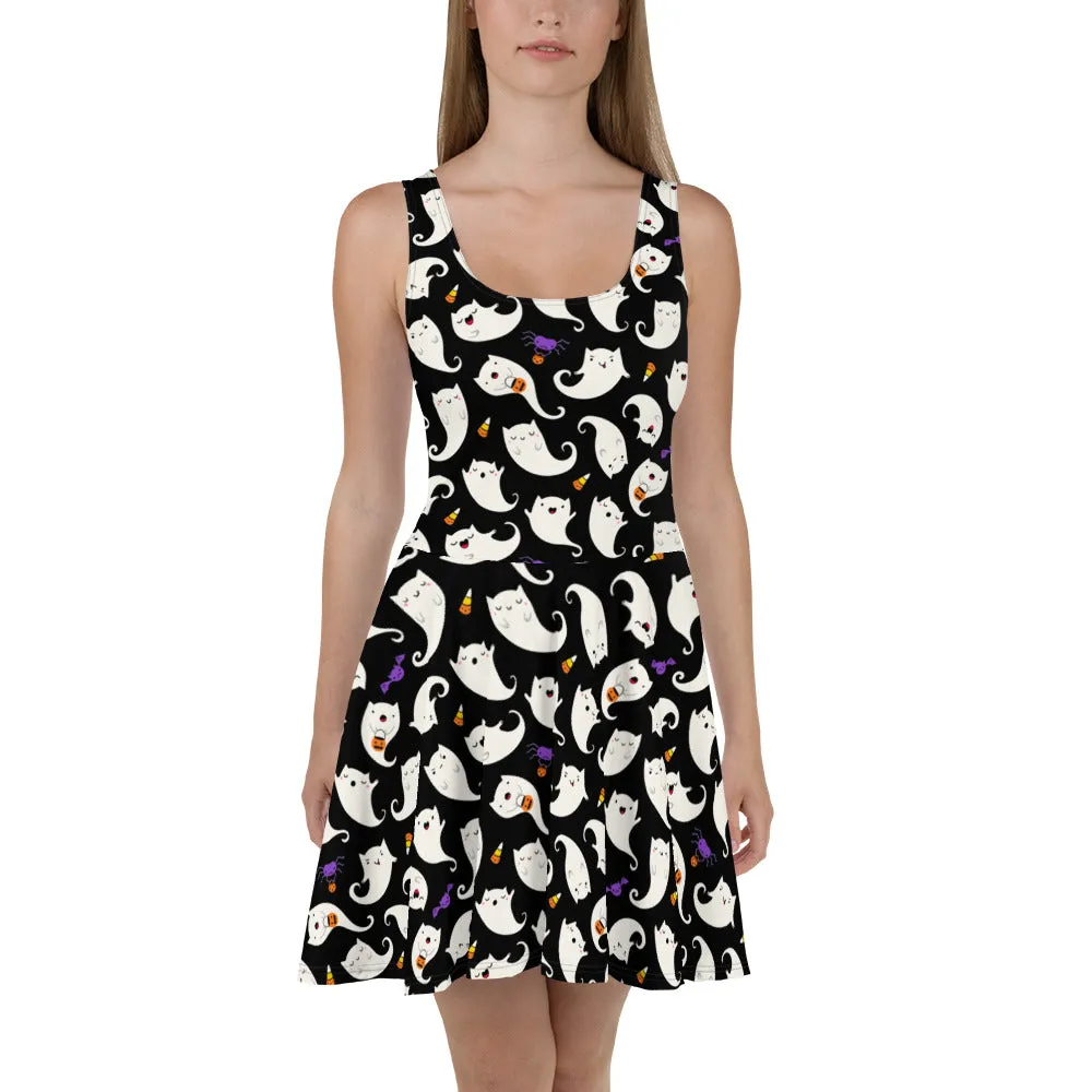 Cute Ghost Skater Dress