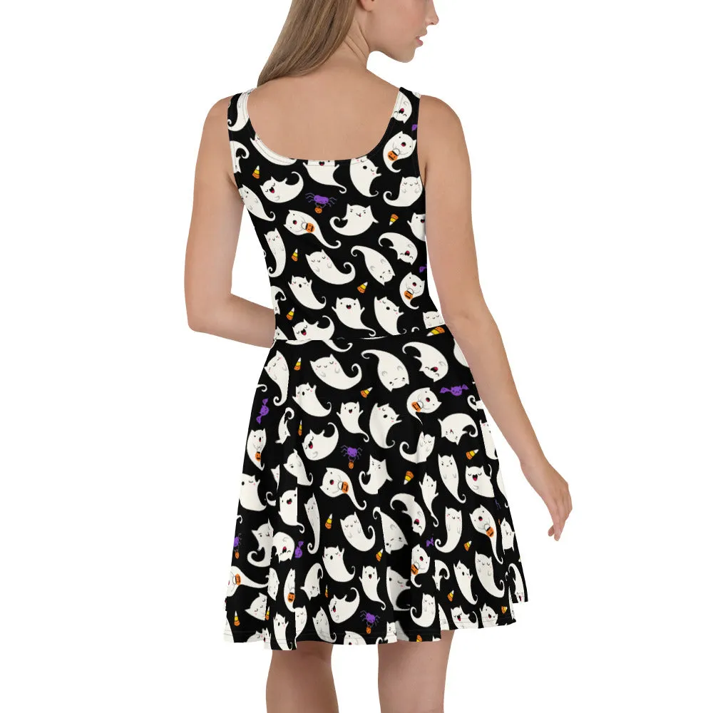 Cute Ghost Skater Dress