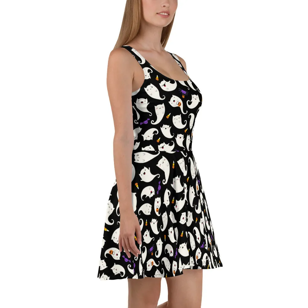 Cute Ghost Skater Dress
