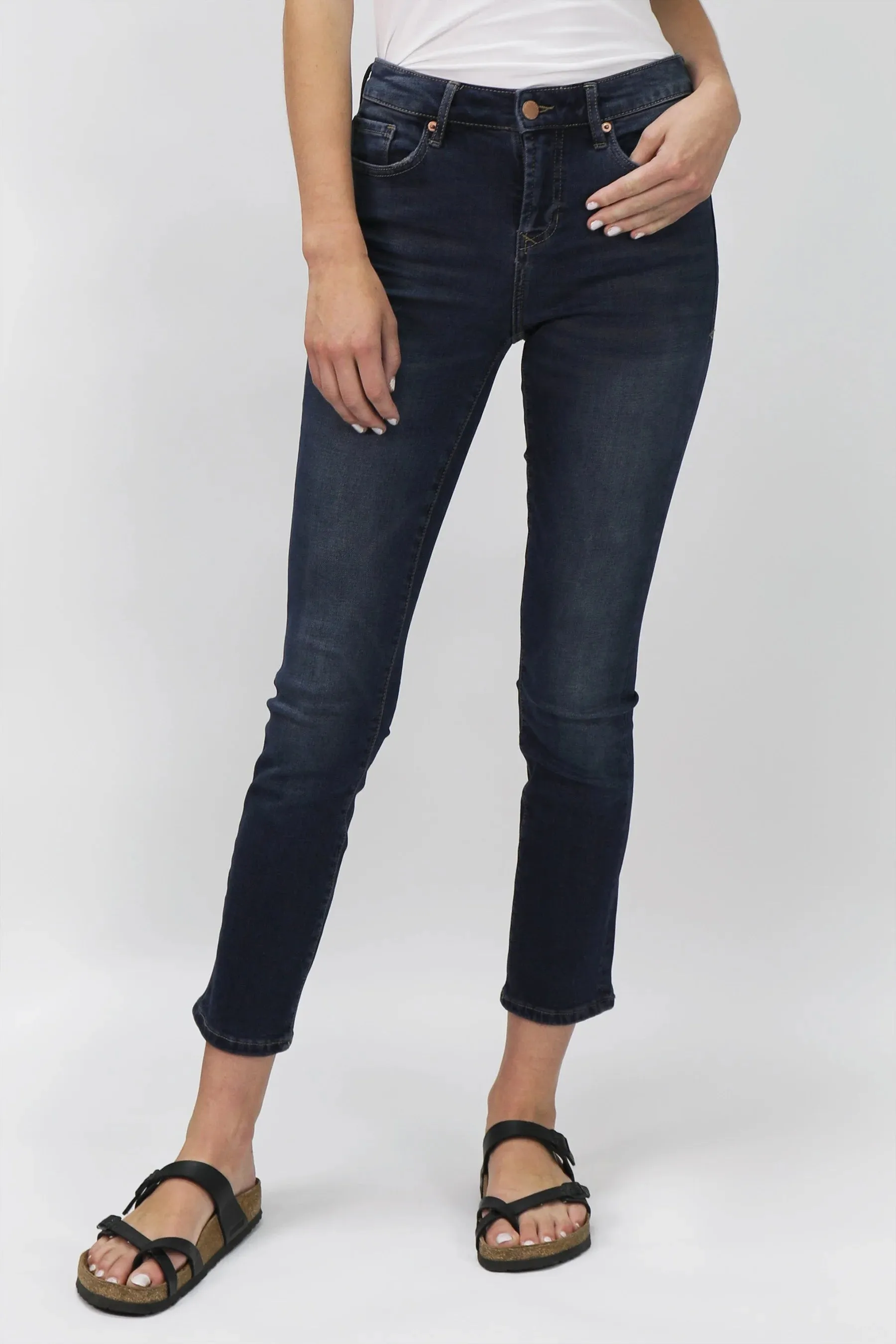 Dear John Denim Blaire High Rise Ankle Slim Straight Jeans Munich