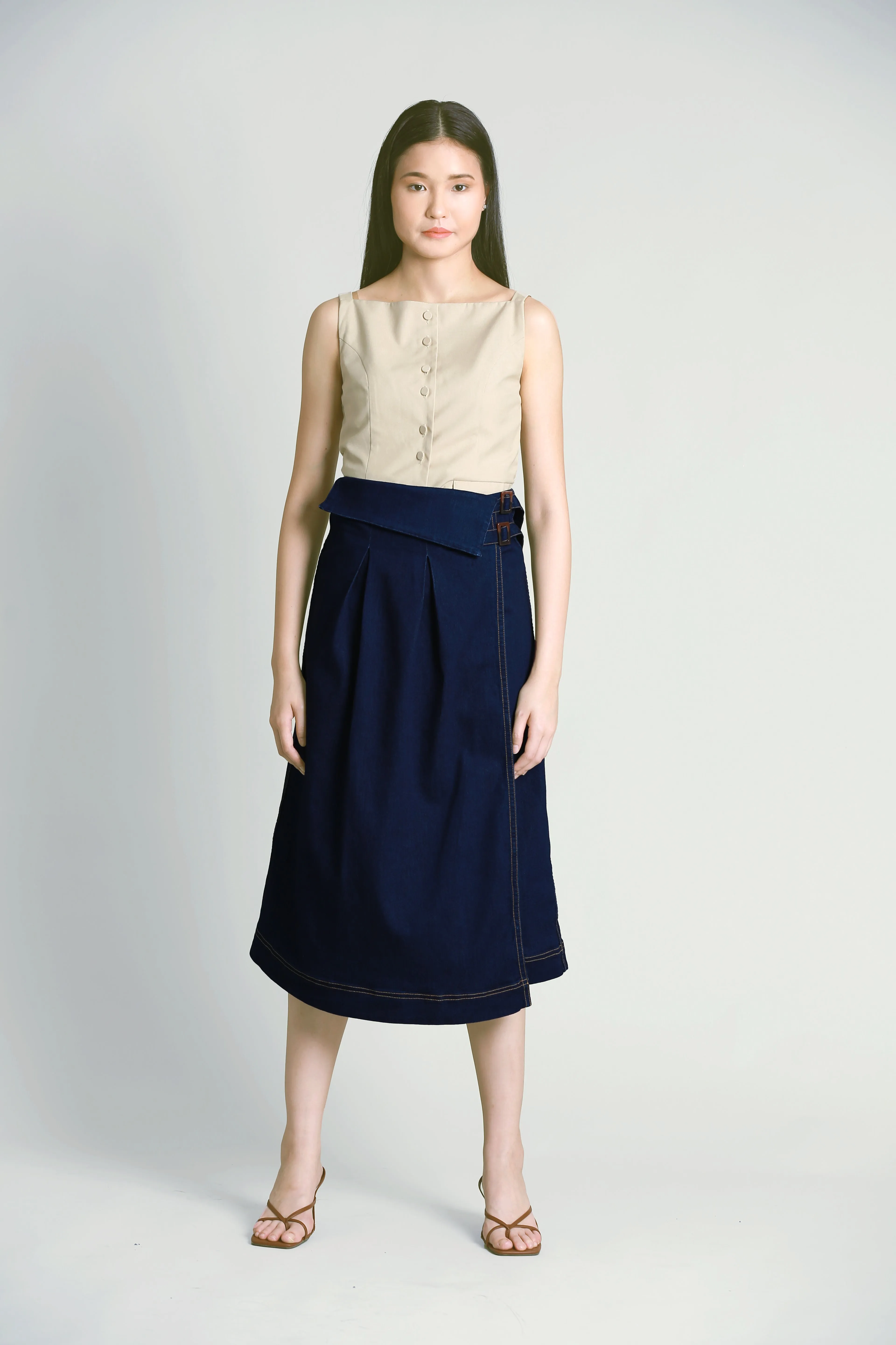 Denim Wrap Skirt