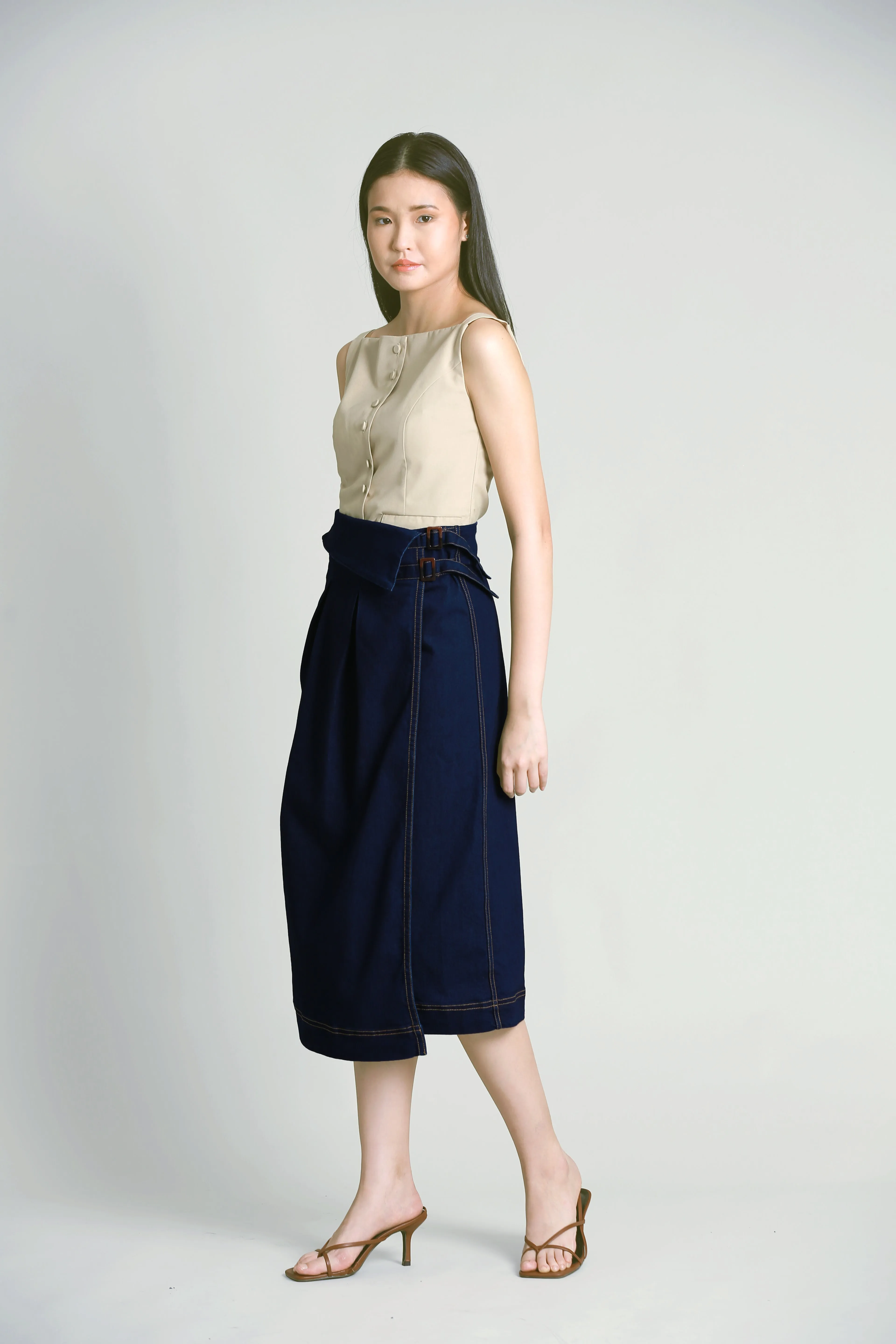 Denim Wrap Skirt