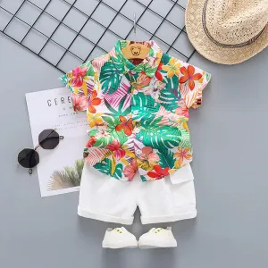 DIIMUU Baby Children Boys Clothes Sets 2pcs T-shirt   Short Pants Fashion Cotton Kids Outfits Suits 1-4 Years Summer Wear