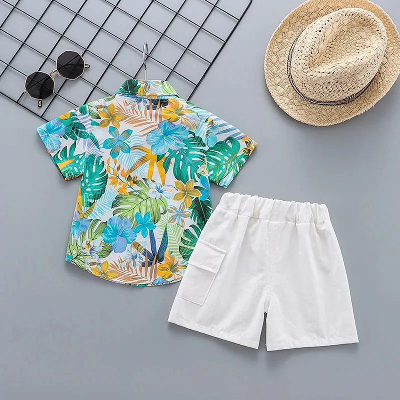 DIIMUU Baby Children Boys Clothes Sets 2pcs T-shirt   Short Pants Fashion Cotton Kids Outfits Suits 1-4 Years Summer Wear